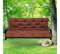Cuscini impermeabili per esterni per panche da giardino a 2/3/4 posti, resistenti al sole, facili da pulire, perfetti per mobili da portico e amache (marrone scuro, 120 cm)