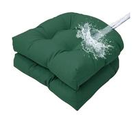 Cuscini impermeabili per sedia da esterno, 48 x 48 cm, in cotone PP ad alta resilienza, set di 2 o 4 con cinghie, per mobili da patio e sedie da giardino, comodi e durevoli (D, 4 pezzi)
