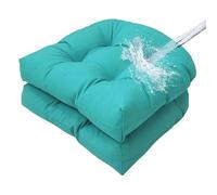 Cuscini impermeabili per sedia da giardino, 48 x 48 cm, resistenti, con cinghie, alta resilienza, cotone PP, set da 2 o 4 per mobili e sedie da patio, resistenti alle intemperie, comfort