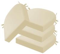 Cuscini impermeabili per sedie da 43 x 40 x 3 cm (4 pezzi) con lacci a forma di U, perfetti per sala da pranzo, patio, soggiorno e ristorante