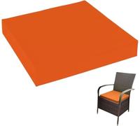 Cuscini in Similpelle per Cucina e Sala da Pranzo - Cuscini Quadrati sfoderabili 30/36/40/50/60 cm, Eleganti complementi d'arredo per Ufficio, Giardino, terrazzo, Colore Arancione (45x45x5 c
