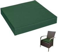 Cuscini in Similpelle PU Verde Scuro 48x50x5 cm, Cuscino Quadrato sfoderabile per Cucina, Sala da Pranzo, Ufficio, Giardino - Comodo Arredamento per Interni/Esterni, opzioni di Misura 30-60