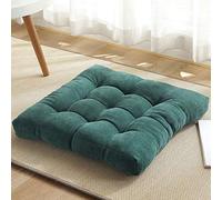 Cuscini in velluto a coste, Corduroy Square Floor Pillow Seat Cushion Multicolor 40-50cm(Ink Green,40x40cm(16x16inch))