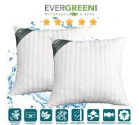 Cuscini Letto Coppia 45x45 H 15cm 2 Guanciali lavabili in Lavatrice Ortopedici