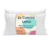 Cuscini Letto Coppia di Guanciali 40x70 per Dormire Imbottitura Standard