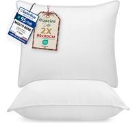 Cuscini Letto (Set di 2) 80 x 80 cm Guanciali Letto Coppia 3D Fibra di
