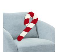 Cuscini Natalizi,Cuscino Menta Piperita Natale,Cuscini decorativi natalizi alla menta piperita per sedie - Cuscino a forma di caramella Simpatico peluche decorativo natalizio, cuscini e bianch