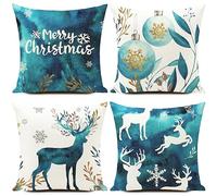 cuscini natalizi cuscino natale regali 40 x 40 cm cervo decorazioni natalizie centrotavola natalizio per la casa christmas decorations xmas cushion covers pillow