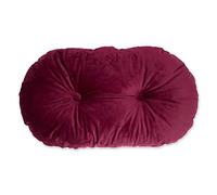 Cuscini Ovali in velluto Cuscino in Velluto Arredo Divano Letto - Federa Cuscino Decorativo Realizzato a mano, Bordeaux, 55x30 cm Declea Decor Home