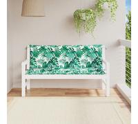 vidaXL Cuscini Panca Giardino 2 pz a Foglie 150x50x7 cm Tessuto Oxford