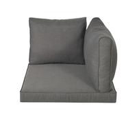 Cuscini per angolo di divano da giardino de poliestere riciclato grigio scuro