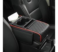 Cuscini per Braccioli Auto per Nissan Terra/Terrano/X-Trail/Xterra/President/Primera/Sentra/Teana, Cuscini per Braccioli della Console Centrale, Protezione Interna, Black And Red