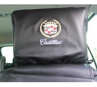 Cuscini per collo auto ricamati Cadillac in pelle PU copri poggiatesta...
