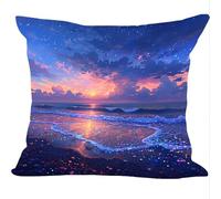 Cuscini per Divano 2 Pezzi Set, 40x40cm, Stelle Cielo Notturno, Cuscino da Divano Decorativi, Indoor Veluto/Outdoor Lino, Cushion Arredo Camera da Letto, Impermeabile Comfort ZY6X-817