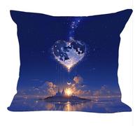 Cuscini per Divano 2 Pezzi Set, 50x50cm, Stelle Cielo, Cuscino da Divano Decorativi, Indoor Veluto/Outdoor Lino, Cushion Arredo Camera da Letto, Impermeabile Resistente Alle, Morbida Comfort ZY6X-838