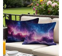 Cuscini per Divano 30 x 50 Set di 2, Viola Cuscini da Esterno Impermeabili Rettangolari, Cielo stellato Velluto Morbidi e Traspiranti Decorativi Federe Cuscino Divano, Soggiorno Camera da Letto O-2449