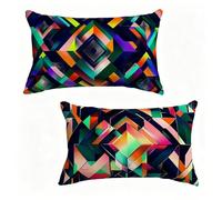 Cuscini per Divano 30x50 cm Set di 2 Colore Federe Cuscini Divano 30 x 50 cm Federe Cuscini Divano Boemia Throw Pillows Lino Con Cerniera Invisibile per Camera Decorazioni Casa, Regalo Donna V-5941TG