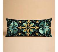 Cuscini per Divano 40x145cm Set di 1 Verde Senape Cuscini Letto Decorativi Flower Copricuscini Divano Velluto Rettangolare Con Cerniera Invisibile per Primavera Estate Home Decorativi Regalos W-9638AX