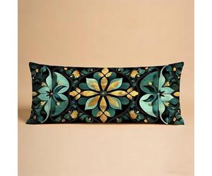 Cuscini per Divano 40x145cm Set di 1 Verde Senape Cuscini Letto Decorativi Flower Copricuscini Divano Velluto Rettangolare Con Cerniera Invisibile per Primavera Estate Home Decorativi Regalos W-9638AX
