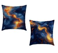 Cuscini per Divano 40x40cm Set di 2 Colore Copri Cuscino Letto Cielo Stellato Super Morbido Impermeabile Decorativi Velluto Copricuscini, Doppia Faccia Stampa Cerniera Invisibile per Casa 3-74759