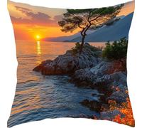 Cuscini per Divano 40x40cm Sorgere Del Sole Cuscini da Esterno Impermeabili Giardino Divano Copricuscini Cuscino Decorativo Fodera per Guanciale, Camera Letto Casa Decorativi Cuscino YX6RB-661