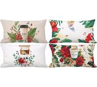 Cuscini per Divano 40x70 Set di 4 nordico Federe Cuscini Divano Moderno Cushion Covers Esterno Impermeabili Morbido Rettangolo Federa per Estate Decorazione Della Casa Arredo Camera da Letto x-3145l