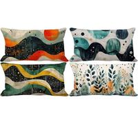 Cuscini per Divano 40x70 Set di 4 Turchese Federe Cuscini Divano Moderno Cushion Covers Esterno Impermeabili Morbido Rettangolo Federa per Estate Decorazione Della Casa Arredo Camera da Letto g-2065l