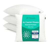 Cuscini per Divano 45x45 Imbottitura Cuscini 4 pezzi Interno Decorativi Quadrati Morbidi con Federe in Microfibra Bianca Anallergici Antiacaro Arredo Casa Salotto Letto Sfoderabili e Lavabili