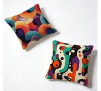 Cuscini per Divano 50 x 50 Set di 2 Colore Federe Cuscini Divano 50x50 cm Grandi Copricuscini Astratto Throw Pillows Lino Con Cerniera Invisibile per Giardino Decorazioni Casa, Regalo Donna 0-LF9237