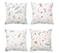 Cuscini per Divano 50x50 orma Federe Cuscini Divano fiocco di neve Copricuscini Impermeabili Lino Square Copricuscini per Divani con Cerniera Invisibile, Giardino Balcone Decorativi s-228