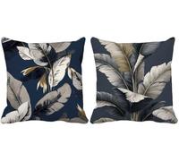 Cuscini per Divano 50x50 Set di 2 Grigio Federe Cuscini Divano Retro Cushion Covers Esterno Impermeabili Lino Quadrato Federa per Primavera Estate Decorazione Della Casa Camera da Letto c5-x3998