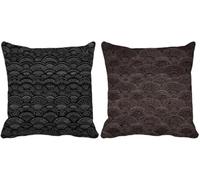 Cuscini per Divano 50x50 Set di 2 Nero Federe Cuscini Divano Geometria Cushion Covers Esterno Impermeabili Lino Quadrato Federa per Primavera Estate Decorazione Della Casa Camera da Letto m5-f2706
