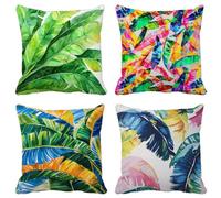 Cuscini per Divano 50X50 Set di 4 Verde Federe Cuscini Divano Europa Settentrionale Cushion Covers Esterno Morbido Quadrato Federa per Primavera Estate Decorazione Della Casa Camera da Letto A17-8