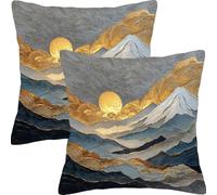 Cuscini per Divano 50x50cm 2 Pezzi Set Astratto Sorgere Del Sole Cuscini da Esterno Impermeabili Giardino Divano Copricuscini Cuscino Decorativo per, Camera Letto Casa Decorativi Cuscino L6JT-717