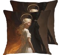 Cuscini per Divano 50x50cm 2 Pezzi Set Cuscini da Esterno Impermeabili Giardino Copricuscini Divano Cuscino Letto, Arredo Camera da Letto Accessori Casa Decorativi Cuscino Angelo Donna X6JJ-855
