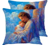 Cuscini per Divano 50x50cm 2 Pezzi Set Cuscini da Esterno Impermeabili Giardino Copricuscini Divano Cuscino Letto, Arredo Camera da Letto Accessori Casa Decorativi Cuscino Angelo Cielo X6JJ-856