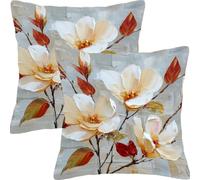 Cuscini per Divano 50x50cm 2 Pezzi Set Jade Orchidea Bianco Cuscini da Esterno Impermeabili Giardino Divano Copricuscini Cuscino Decorativo per, Camera Letto Accessori Casa Decorativi Cuscino L6JT-971