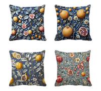 Cuscini per Divano 50x50cm Set Di 4, Frutta Cuscini per Divano Europa Settentrionale Modello, Doppia Faccia Stampa Velluto con Cerniera Invisibile, per Decorazioni Casa, Camera Deco -HCW25069K3T2162