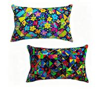 Cuscini per Divano 50x60 cm Set di 2 Colore Federe Cuscini Divano 50 x 60 cm Federe Cuscini Divano Flower Throw Pillows Lino Con Cerniera Invisibile per Camera Decorazioni Casa, Regalo Donna Z-A3183W