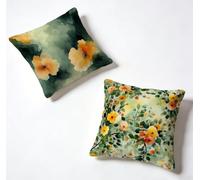 Cuscini per Divano 55 x 55 Set di 2 Verde Salvia Federe Cuscini Divano 55x55 cm Copricuscini Flower Throw Pillows Lino Con Cerniera Invisibile per Giardino Decorazioni Casa, Regalo Donna 6-7F472B