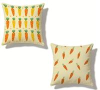 Cuscini per Divano 55x55 cm Set di 2 Giallo Cuscino 55 x 55 Cuscini Divano Lino Copricuscini Divano Ravanello Con Cerniera Invisibile per Primavera Estate Esterno Home Decorativi Regalos J-473AX0