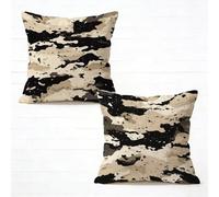 Cuscini per Divano 55x55cm Set di 2 In Bianco E Nero Astratto Set Cuscini Divano Esterno Impermeabili Velluto Quadrato Copricuscini Con Cerniera Invisibile per Giardino Primavera Decorativi E-783LF7