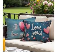 Cuscini per Divano 60 x 80 Set di 2, Rosa Cuscini da Esterno Impermeabili Rettangolari, Amore Velluto Morbidi e Traspiranti Decorativi Federe Cuscino Divano, per Soggiorno Camera da Letto O-9009