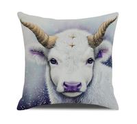 Cuscini Per Divano 60X60 Bestiame Cuscino Decorativa In Lino Con Cerniera Invisibilela Per La Decorazione Domestica Soggiorno Camera Da Letto Divano