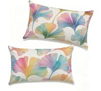 Cuscini per Divano 70x90 cm Set di 2 Colore Cuscino 70 x 90 cm Cuscini Divano Lino Copricuscini Foglie Cadute Con Cerniera Invisibile per Primavera Estate Esterno Giardino Home Decorativi C-821H72
