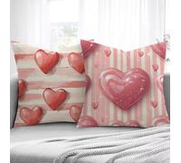 Cuscini per Divano Amore Federe Cuscini Divano 30x30cm, Banda Federe Cuscino Letto Set di 2 Tessuto In Velluto Morbido Lavabile Copricuscino con Cerniera Invisibile per Decorazioni Halloween R1-627