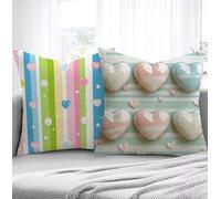 Cuscini per Divano Amore Federe Cuscini Divano 50x50cm, Linea Federe Cuscino Letto Set di 2 Tessuto In Velluto Morbido Lavabile Copricuscino con Cerniera Invisibile per Decorazioni Halloween R1-631