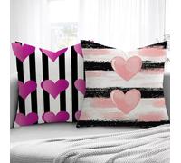 Cuscini per Divano Banda Federe Cuscini Divano 40x80cm, Amore Federe Cuscino Letto Set di 2 Tessuto In Velluto Morbido Lavabile Copricuscino con Cerniera Invisibile per Decorazioni Halloween R1-903