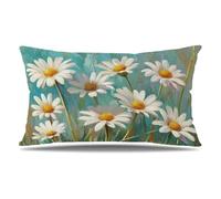 Cuscini per Divano Blu Federe Cuscini Divano 60x80 cm Set di 1 Velluto Copricuscini Rettangolari Stampa a Doppia Faccia Copricuscini Decorativi con Cerniera Invisibile, Room Decor, Fiore T9-530