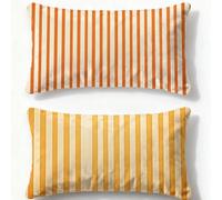 Cuscini per Divano Colore Arancione Federe Cuscini Divano 40x60cm Rettangolari Cuscino Banda,2025 Nuovo Velluto Cerniera Invisibile Federa Set di 2 per Soggiorno Camera da Letto Decorazioni O-1053U